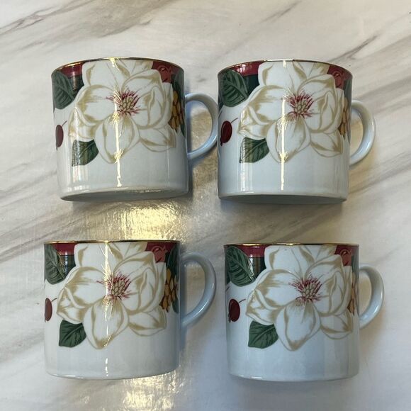 TIENSHAN | Magnolia Fine China Floral Mugs Set of 4 - Picture 5 of 7